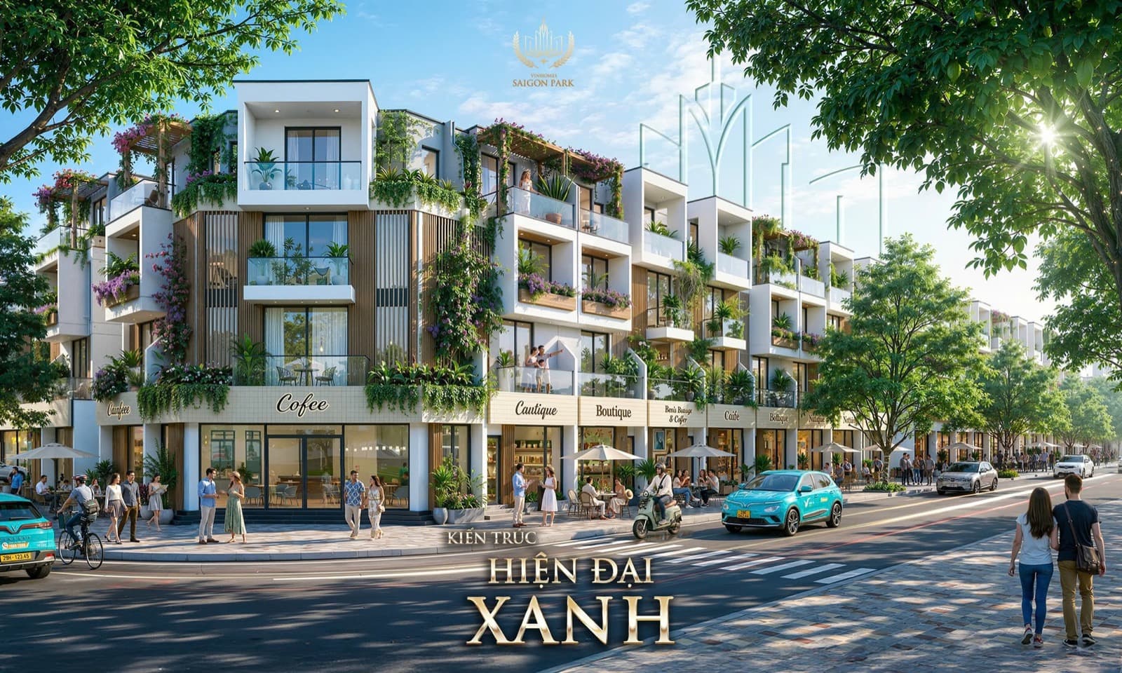 Nhà phố hiện đại xanh Vinhomes Saigon Park 7